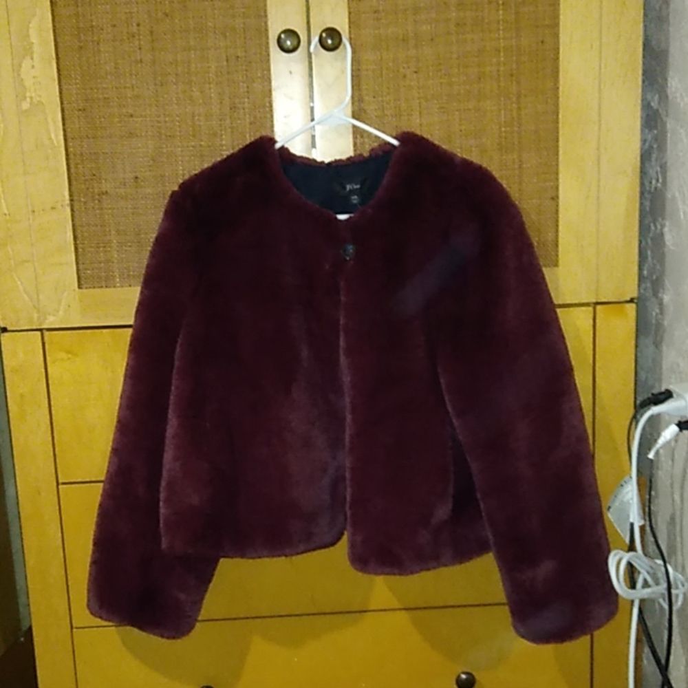Burgundy Faux Fur